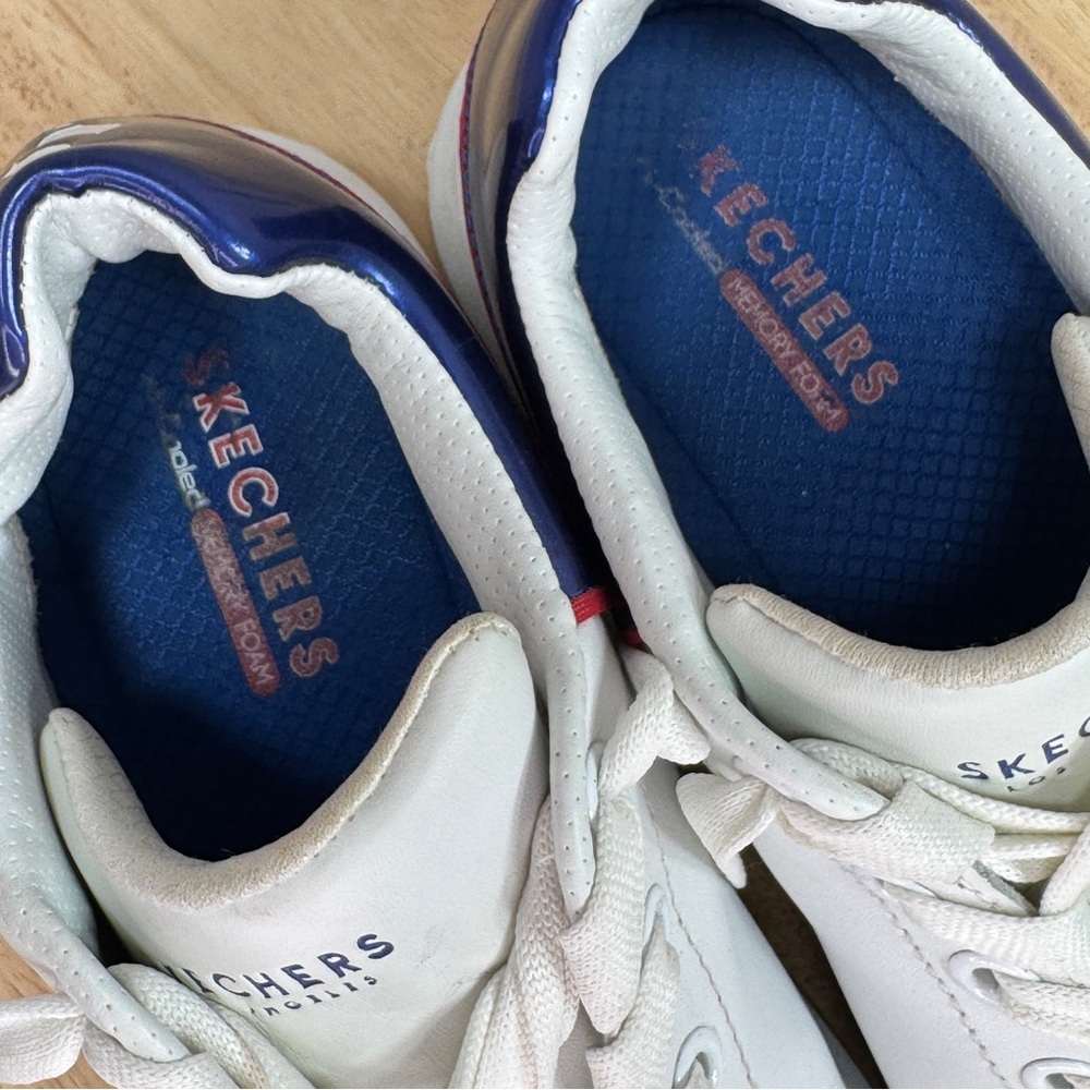 Skechers Street Los Angeles High Street Lil Miss Esss Sneakers White Red Blue 8 - Picture 9 of 11